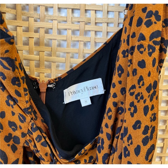 REVOLVE Privacy Please Size Small Leopard Print Faux Wrap Mini Dress - Picture 7 of 8